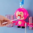 thumbnail image 4 of Kids Cartoon Automatic Toothpaste Dispenser Wall Mounted Toothbrush Holder with 2 Mugs Set for Bathroom, 4 of 5