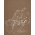 thumbnail image 3 of Sir Edward Coley Burne-Jones 19x24 Black Modern Framed Museum Art Print Titled - A Seated Couple, Embracing (ca. 1865), 3 of 5