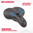 thumbnail image 3 of Asiento para Bicicleta Urbana Negro Antiprostatico WL-6621A 262X200mm Mariluz, 3 of 6
