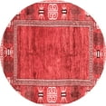 thumbnail image 1 of Ahgly Company Machine Washable Indoor Round Oriental Red Modern Area Rugs, 8' Round, 1 of 4