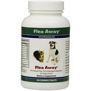Flea Away All Natural Flea Repellent for Dogs and Cats, 100 Chewable Tablets, 2-Pack