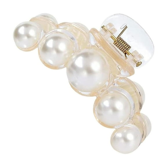 Pearl Barrettes for Women Elegant Back of Head Hair Clips with Timeless Sophisticated Design