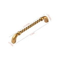 thumbnail image 6 of Utopia Alley Naples Pull Handle - Decorative Cabinet Drop Pull Handles- Vintage Cabinet Hardware with Hand Finished Antique European Brass - Metal Drawer Pull Handle, 5.0" Center to Center, 6 of 9