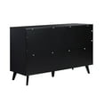 thumbnail image 4 of Walker Edison Simple Wood 6 Drawer Dresser with Cut Out Handles - Black, 4 of 16
