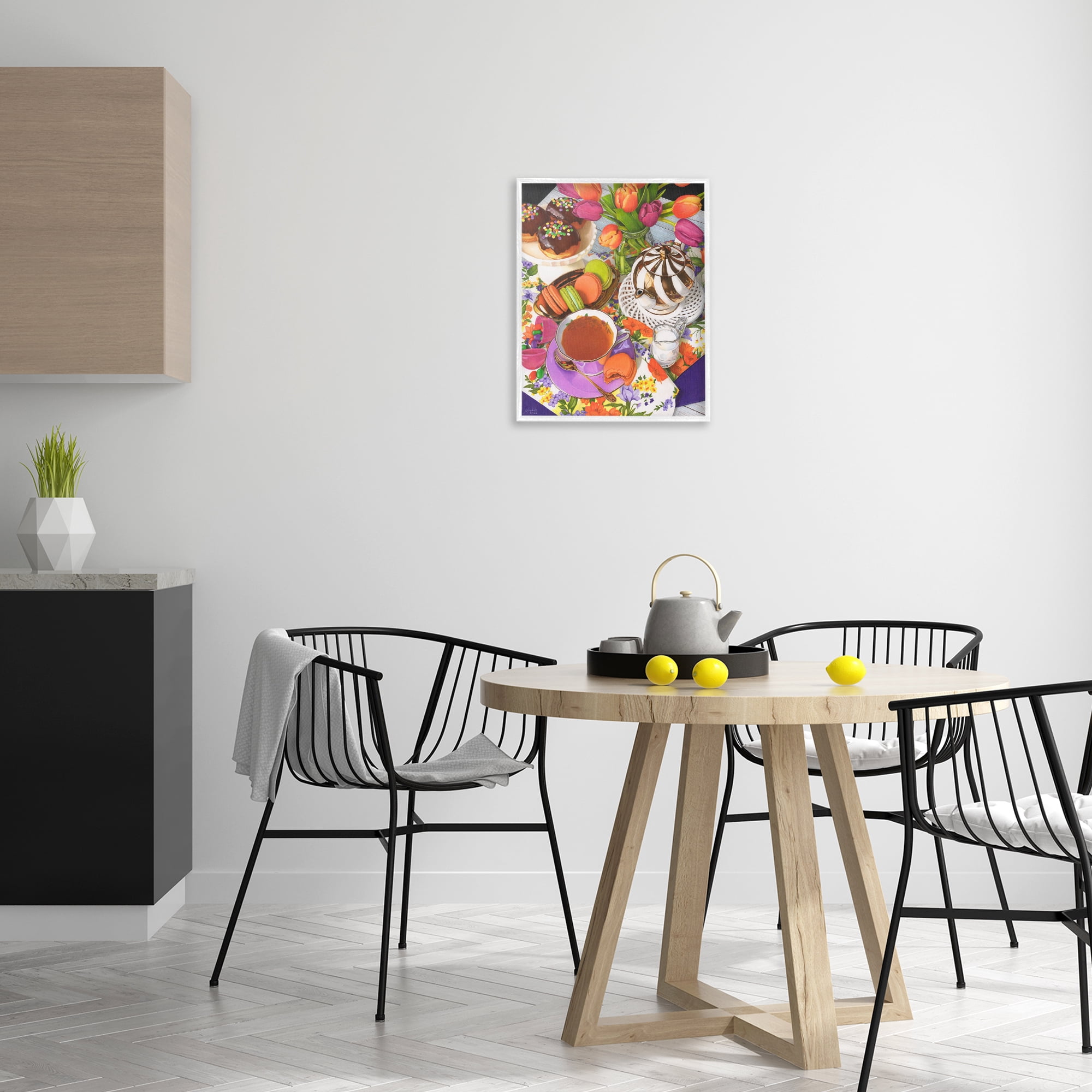 Stupell Industries Spring Tea Party Food & Beverage Painting White Framed Art Print Wall Art, 16 x 20