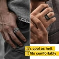 thumbnail image 2 of ORUYROP Can Engrave Men Skull Rings, Stainless Steel Statement Biker Rings, Gold Plated/Black-Send Gift Box, 2 of 7