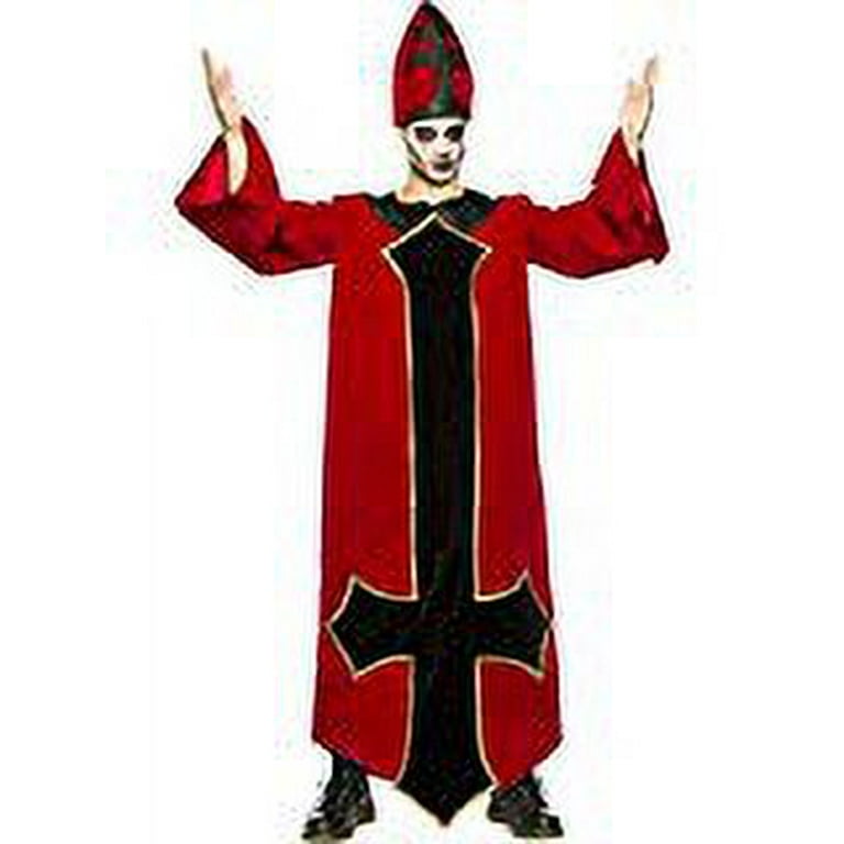 Traditional Catholic Cardinal Red Robe Adult Costume, Buy / Small - Medium