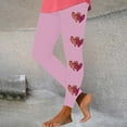 thumbnail image 2 of lcziwo Women's Valentine Day Leggings Fashion Heart Printed Tight Yoga Pants Milk Silk Soft Sport Elastic Tight Pants 2025 Valentines Gifts Pink XL, on Sale Clearance 2025, 2 of 7