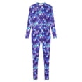 thumbnail image 4 of Alvivi Women Mermaid Costume Yoga Jumpsuit 3D Digital Print Long Sleeve Zip-Up Bodysuit Romper Type C XL, 4 of 7