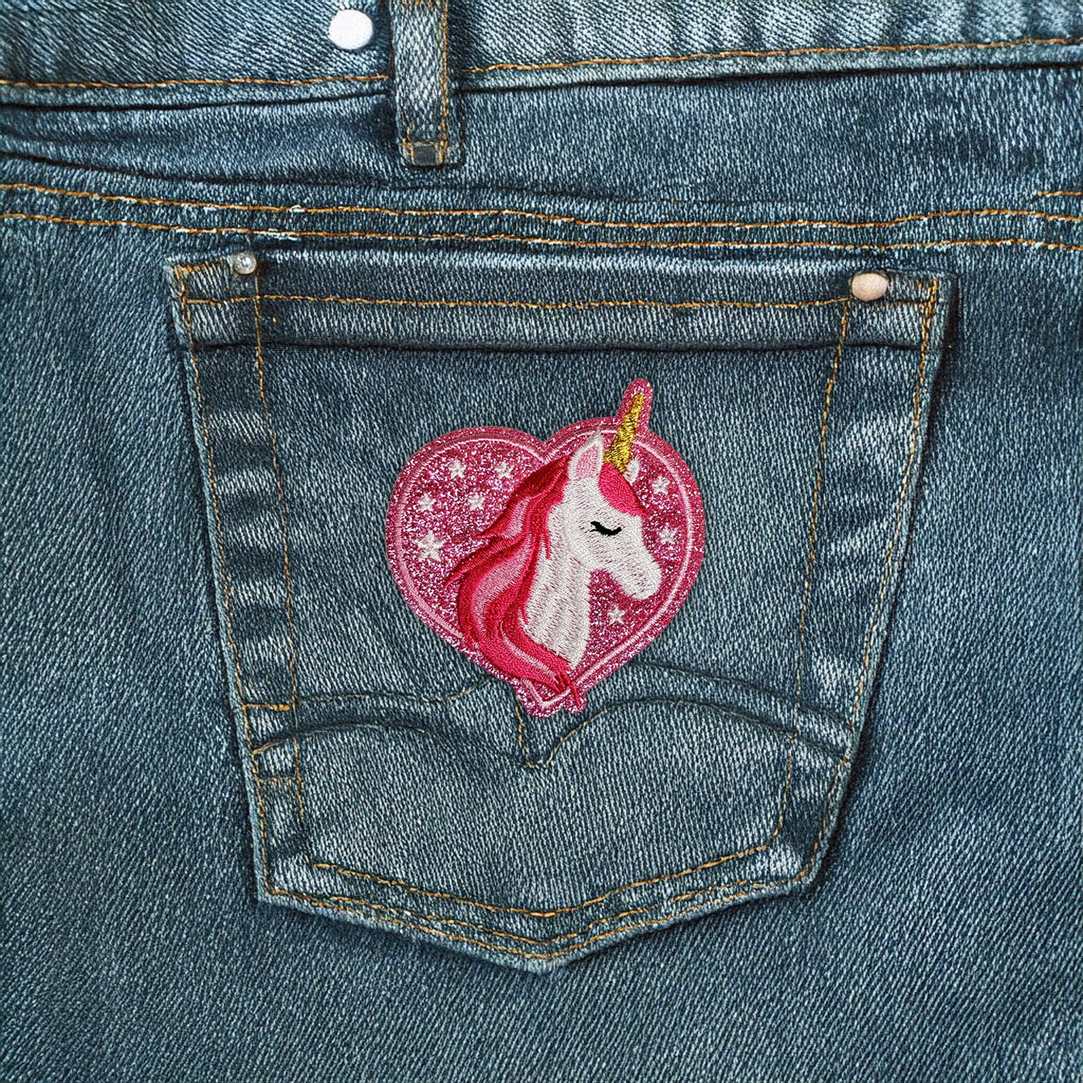 LA VOGUE Unicorn Iron-On Patch — 11.4 × 8.9 cm (4.5 × 3.5 in), 1 pc