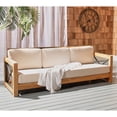 thumbnail image 3 of Safavieh  Couture Curacao Outdoor Teak 3-Seat Sofa, 3 of 5