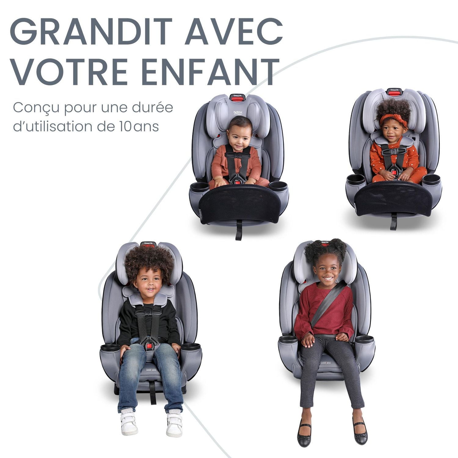 Siège d’auto tout-en-une One4Life de Britax, Glacier Graphite