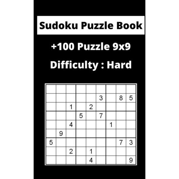 sudoku puzzle book sudoku difficulty hard sudoku puzzles 9x9 game 100 pages 5x8 soft cover matte finish paperback walmart com