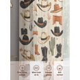 thumbnail image 6 of Western Cowboy Sheer Curtains 54 Inch Length 2 Panels Set for Living Room/Bedroom, Country Vintage Art Boots Desert Semi Curtain Sheers Drapes Rod Pocket Curtains Window Treatment Set 52''x54''x2, 6 of 7