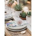 thumbnail image 5 of Watercolor Flowers Cloth Napkins Set of 4 Reusable Dinner Napkins, Spring Butterflies Floral Gray Wood Cocktail Napkin Washable Table Napkins for Wedding/Holiday Party/Baby Shower 20"x20", 5 of 7