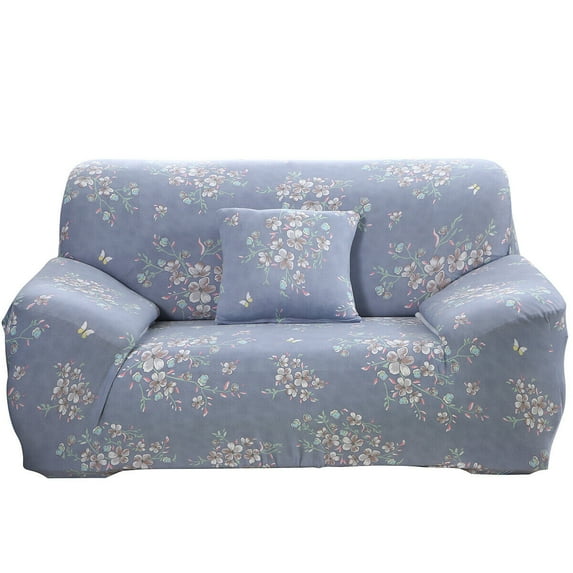 Sofa Cover Stretch Couch Cover Sofa Slipcovers for 2 Cushion Couch with 1 Free Pillow Case (2 Seater Sofa 130-170cm)