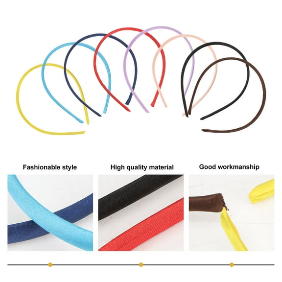 Raindrops 8Pcs Girls Headbands Assorted Color 19x12x1cm For Festive Atmosphere Creation And Costume Party