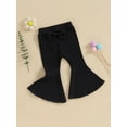 thumbnail image 3 of GXFC Toddler Girls Flared Pants 6M 1T 2T 3T 4T Kids Girl Casual Bell Bottoms Pants Trousers Spring Fall Casual Bow High Waisted Long Pants for Children Girls, 3 of 8
