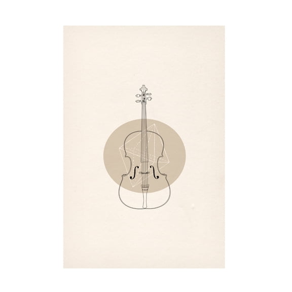 Trademark Fine Art Florent Bodart Cello Geo Canvas Wall Art