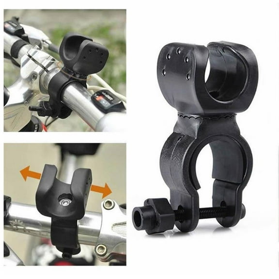 QHUDLV 360Degree Bike LED Flashlight Mount Holder Lamp Stand Bicycle Torch Clip SA