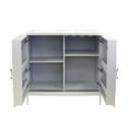 thumbnail image 4 of Pasargad Home Calypso Collection Wooden Bar Cabinets, Silver with Ring Metal Handle, 4 of 13