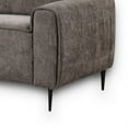 thumbnail image 4 of Tiu 62 Inch Loveseat with 2 Lumbar Pillows- Gray Chenille- Solid Wood, 4 of 6