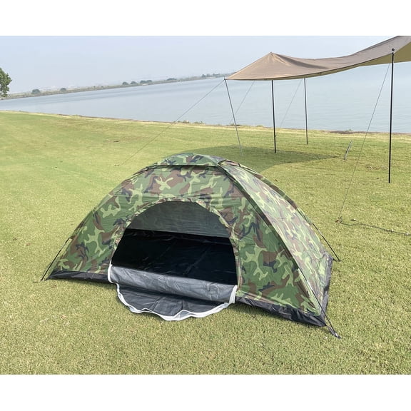 Sutekus Camping Tent Lightweight Backpacking Dome Tents For Hiking Beach Outdoor, Camouflage