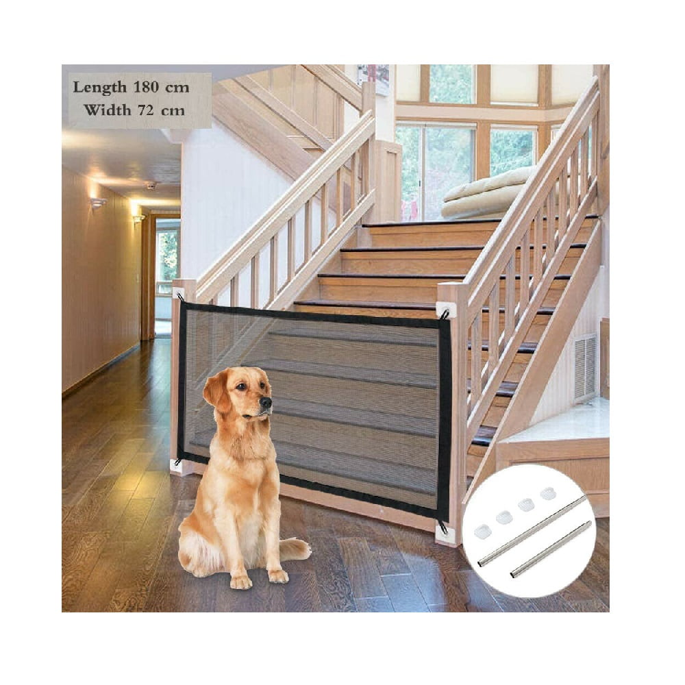 Retractable Safe Gate Pet Dog Cat Barrier Net Guard Fence Enclosure Room Divider