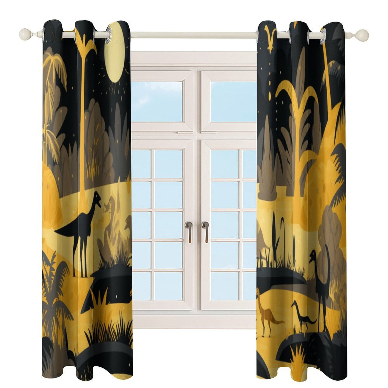 Dinosaur Modern Window for Living Room Curtains for Child Bedroom Kitchen Decor Blinds Drapes