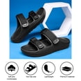 thumbnail image 5 of Cyiecw Mens Womens Double Buckle Slides Adjustable EVA Flat Slippers Summer Slip On Slide Sandals, 5 of 7