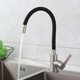 thumbnail image 3 of Grifo mezclador de cocina con manguera flexible de silicona maleable, grifo mezclador de cocina de acero inoxidable de latón cromado giratorio de 360 ​​grados, grifo mezclador para, 3 of 4
