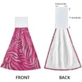 thumbnail image 4 of GZHJMY Kitchen Hanging Hand Towels for Bathroom Decorative with Hanging Loop Pink Zebra Animal Look Set of 2 Soft Absorbent Funny, 4 of 7