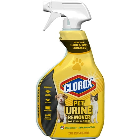 Clorox Pet Urine Remover for Stains and Odors, Spray Bottle, 24 (Best Product To Remove Pet Urine Odor From Carpet)