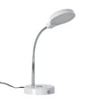 Mainstays LED Desk Lamp with Qi Wireless Charging and USB Port, White
