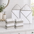 thumbnail image 4 of Dream On Me Baby 2 Piece Hooded Towels & 12 - Piece Washcloth Set in Soft Grey, 4 of 8