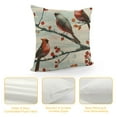 thumbnail image 4 of Nawypu  Winter Vibes Cardinal Red Birds Decorative Throw Pillow Cover 20x20, Berry Wreath Pine Cones Kerosene Lamp Striped Home Decoration Sign, Snow Farmhouse Cushion Case for Sofa Couch Decors, 4 of 5