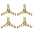 thumbnail image 1 of Uxcell Conector de Manguera de Latón de 1/4", Accesorios de Unión en Forma de Y, Conectores Metálicos, 4 Pcs, 1 of 6