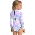 thumbnail image 4 of Shadoumai Girls Long Sleeve Front Cashion Round Neck Swimsuit For Young Beachgoers, 4 of 6