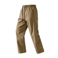 thumbnail image 5 of Men Baggy Sweatpants Quick-Dry Wide Leg Chino Pants Loose Fit Fashion Casual Drawstring Elastic Waist Pant with Pockets S, 5 of 8