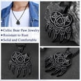 thumbnail image 6 of FaithHeart Punk Bear Paw Necklace for Men Black Stainless Steel Cool Nordic Viking Scandinavian Jewelry Gift for Boyfriend Husband Dad Son Birthday Christmas, 6 of 8