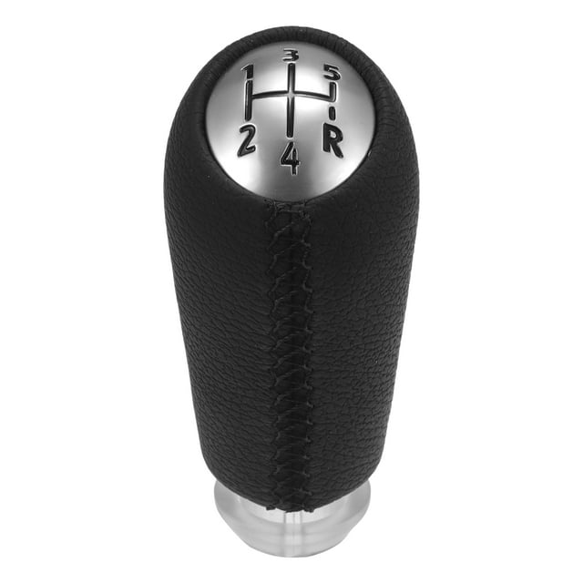 Perilla de cambio de marchas manual de 5 velocidades Unique Bargains para Renault Clio III 2005-2009, cuero sintético, negro