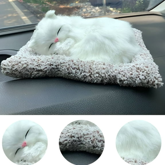 BESTSKY Lifelike Simulation Cat Toy - Interactive Meowing Kitten Plush for Kids,Realistic Self-Moving Stuffed Animal,Educational Sensory Toy for Ages 3 ,Perfect Desk & Car Decoration (10.6in)