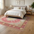 thumbnail image 3 of ODIKA 6'x9' Washable Area Rug Easy Care, Non-Shedding, Pink Vintage Boho Gothic Whimsical Stars Retro Cottagecore Beige for Queen Size Bedroom Under Bed Master Suite, 3 of 7