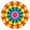 Colorful Rainbow Tie-2, variant on Gilded Floral Watercolor Pattern Round Fitted Tablecloth with Elastic Edge,Dining Table Cover Waterproof,Outdoor Round Tablecloth for Camping,Dining,Indoor and Outdoor