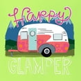 thumbnail image 2 of Happy Glamper | Fancy Camping Camper Van Caravan | Nature Lover Men's T-Shirt, Safety Green, 5XL, 2 of 5
