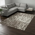 thumbnail image 2 of HomeRoots 675143 9 x 12 ft. Brown & Ivory Abstract Transitional Washable Machine Made Rectangle Area Rug with UV Protection, 2 of 9