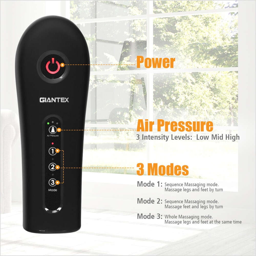 Leg Air Pneumatic Massager Foot Compression Pressure Massage MACchinne w/ Remoter