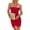 Red, variant on PRETTYGARDEN Summer Dresses for Women Strapless Off Shoulder Ribbed Knit Bodycon Elegant Classy Trendy Mini Beach Dress