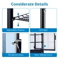 thumbnail image 3 of Commercial Display Refrigerator, 2.0 Cu. Ft. Countertop Pastry Refrigerated Display Case with Led Lighting, Air-Cooling, Frost-Free, Rear Sliding Door for Baked, Stores and Cafes Cakes, 3 of 9