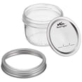 thumbnail image 4 of Kerr Wide Mouth Half-Pint Glass Mason Jars 8-Ounces with Lids and Bands (2 Jar-Pack), 4 of 5